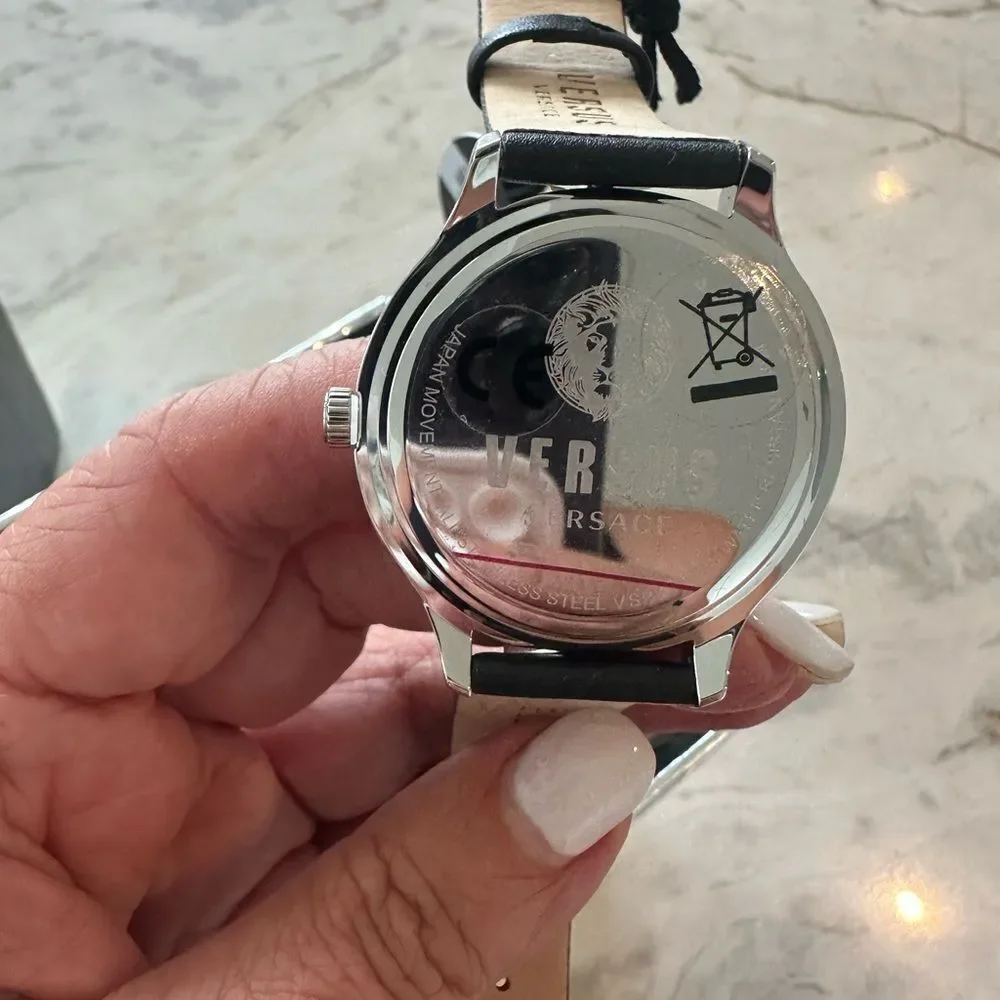 Versus Versace Metallic Timepiece with Lion Emblem Box